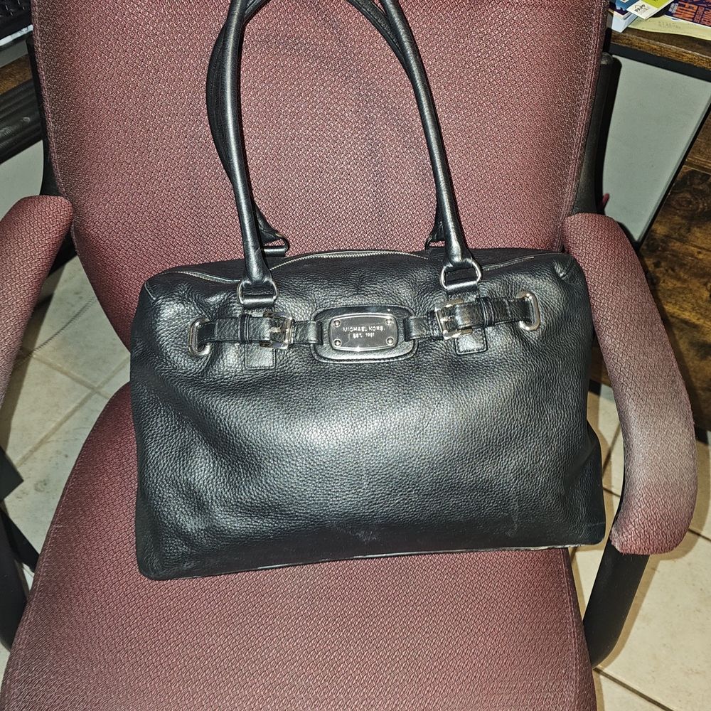 Michael Kors Black Leather Shoulder Bag
